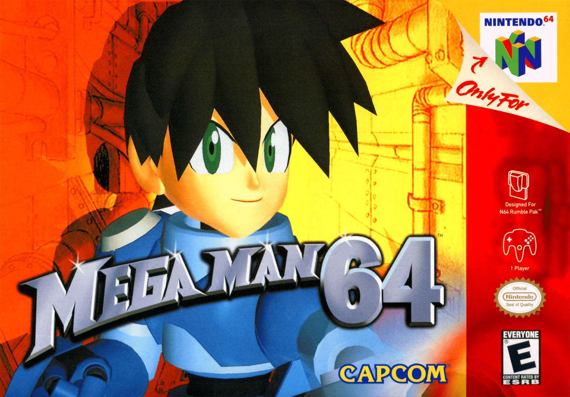 Mega Man 64 box art for Nintendo 64